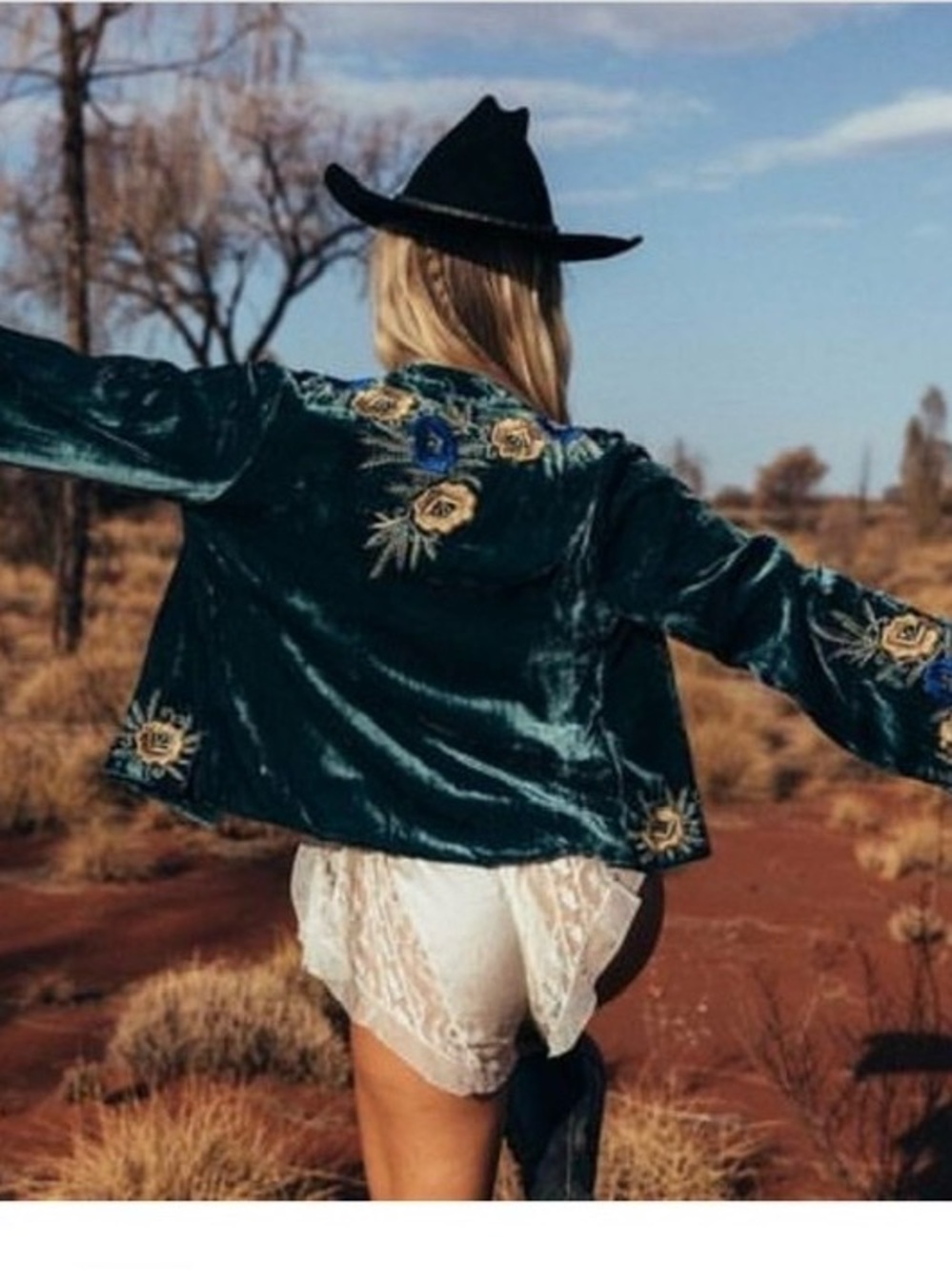 🌼CU Riders on the Storm Velvet embroidered jacket - Picture 5 of 11